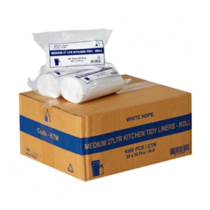 Bin Liners - 27L White 1000pk