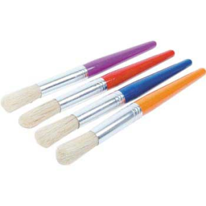 Stubby Paint Brush Round 4pk