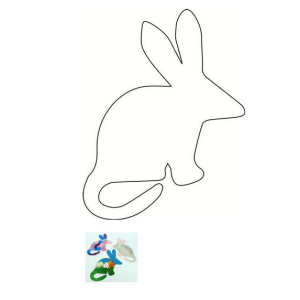 Easter Bilby Paper Shapes 15pk