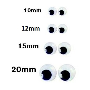 Joggle Eyes 10mm 100pk