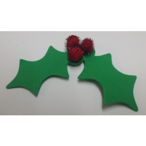 Foam Holly & Pom Pom Kits 25s