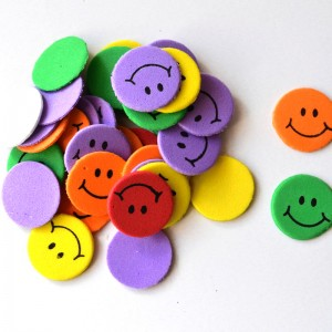 Foam Shapes Smiley Faces 192pk