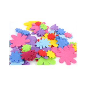 Felt Shapes Flowers Asst 100pk