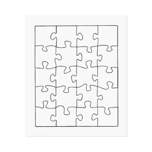 Blank Cardboard Jigsaw Puzzle Set (Pack of 20)