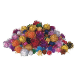 Pom Poms Glitter 200pk